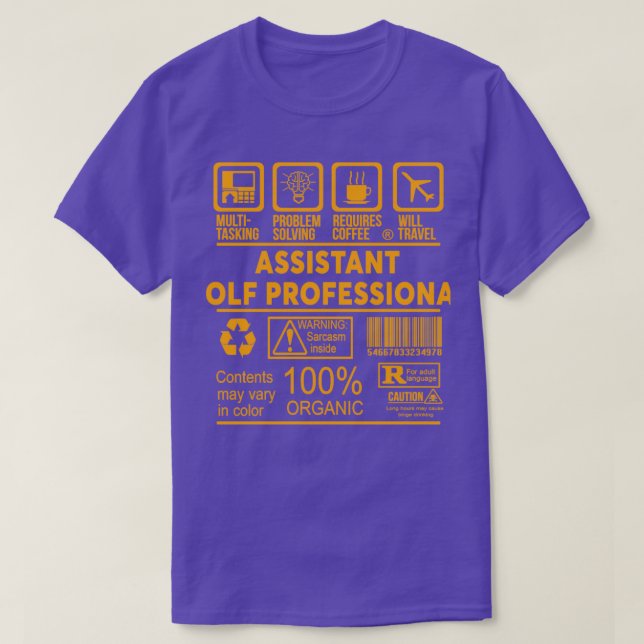 ASSISTANT GOLF PROFESSIONAL NICE DESIGN T-Shirt (Design Front)