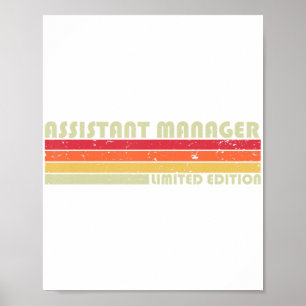 ASSISTANT MANAGER Funny Job Title Profession Birth Poster