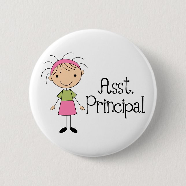 Assistant Principal 6 Cm Round Badge (Front)