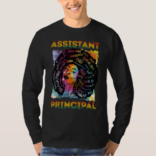 Assistant Principal Afro African Women Teacher Edu T-Shirt