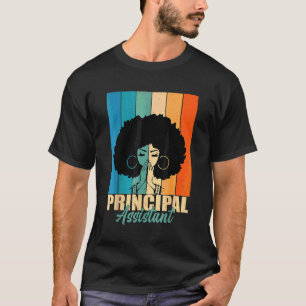 Assistant Principal Afro Job Title School Worker V T-Shirt