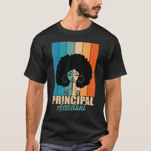 Assistant Principal Afro Job Title School Worker V T-Shirt