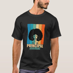 Assistant Principal Afro Job Title School Worker V T-Shirt