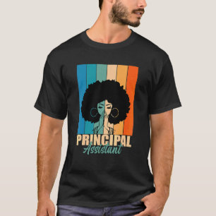 Assistant Principal Afro Job Title School Worker V T-Shirt