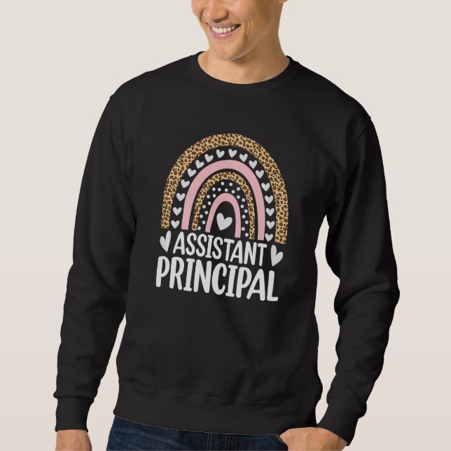Assistant Principal Appreciation Leopard Print Rai Sweatshirt (Front)