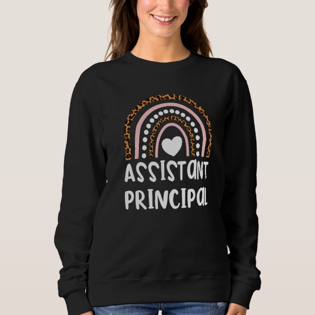 Assistant Principal Appreciation Leopard Print Rai Sweatshirt (Front)