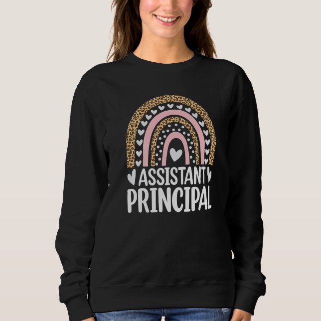Assistant Principal Appreciation Leopard Print Rai Sweatshirt (Front)