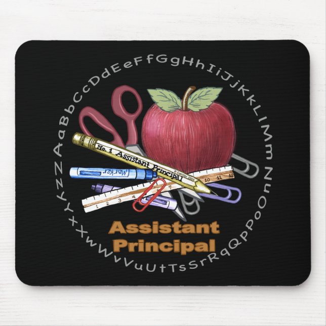 Assistant Principal black mouse pad (Front)