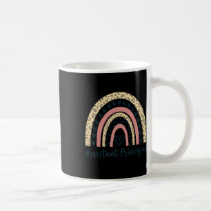 Assistant Principal Boho Rainbow Leopard Back to s Coffee Mug