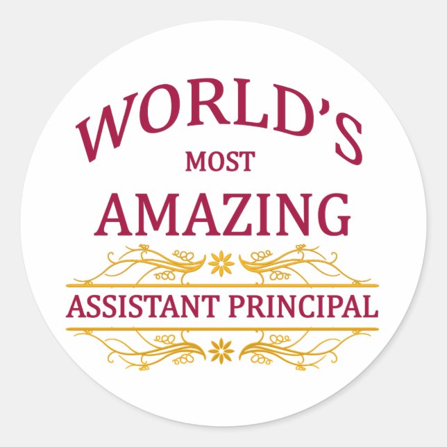 Assistant Principal Classic Round Sticker (Front)