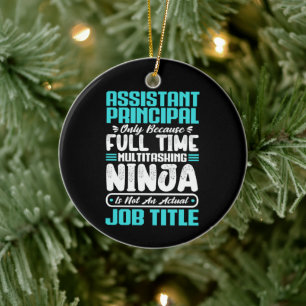 Assistant principal job occupation birthday worker ceramic tree decoration