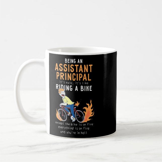 Assistant Principal Like Riding Bike Cyclist  Coffee Mug (Left)