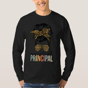 Assistant Principal Messy Bun Job Title School Wo T-Shirt