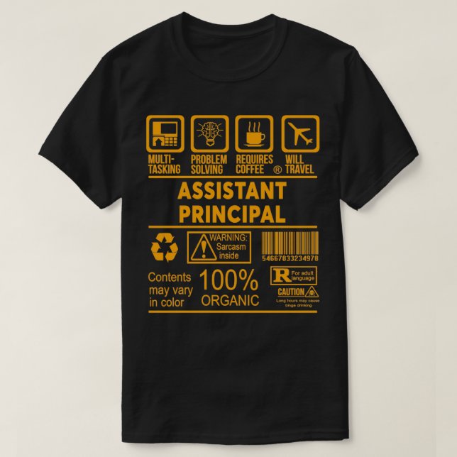 ASSISTANT PRINCIPAL NICE DESIGN 2017 2 T-Shirt (Design Front)