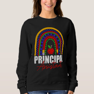 Assistant Principal Rainbow Job Title School Work Sweatshirt