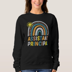 Assistant Principal Rainbow Job Title School Work Sweatshirt