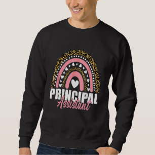 Assistant Principal Rainbow Job Title School Work Sweatshirt