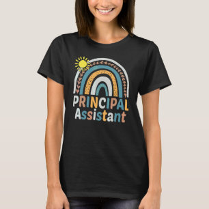 Assistant Principal Rainbow Job Title School Work T-Shirt