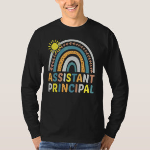 Assistant Principal Rainbow Job Title School Work T-Shirt