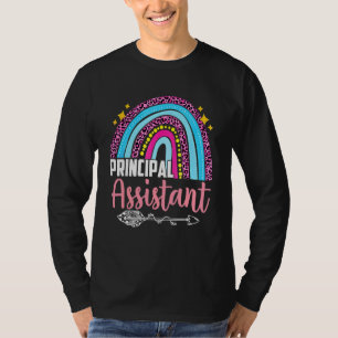 Assistant Principal Rainbow Job Title School Work T-Shirt