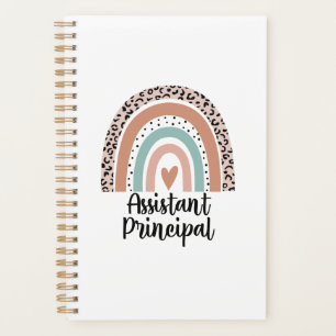 Assistant Principal Rainbow Leopard Funny Gift Planner