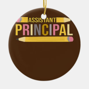 assistant principal school principal funny ceramic tree decoration