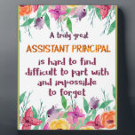 Assistant Principal Secretary Appreciation Thank Plaque<br><div class="desc">Assistant Principal Appreciation, Secretary Thank you gift - prints on various materials. A great gift idea to brighten up your home. Also buy this artwork on phone cases, apparel, mugs, pillows and more. Poster and Art Print on clothing and for your wall – various backgrounds – great print for you...</div>