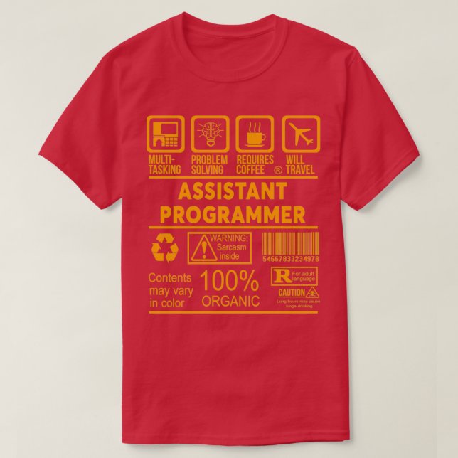 ASSISTANT PROGRAMMER NICE DESIGN 2017 Classic TShi T-Shirt (Design Front)