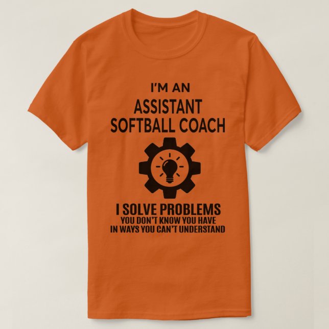 ASSISTANT SOFTBALL COACH NICE DESIGN T-Shirt (Design Front)