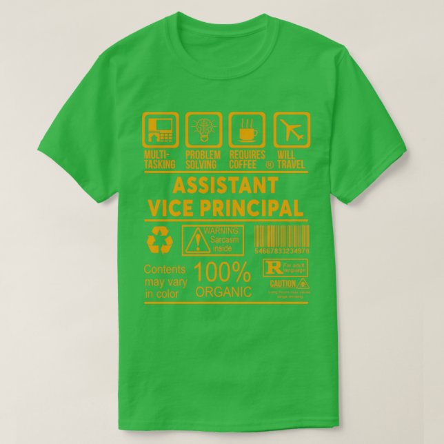 ASSISTANT VICE PRINCIPAL NICE DESIGN 2017 3 T-Shirt (Design Front)