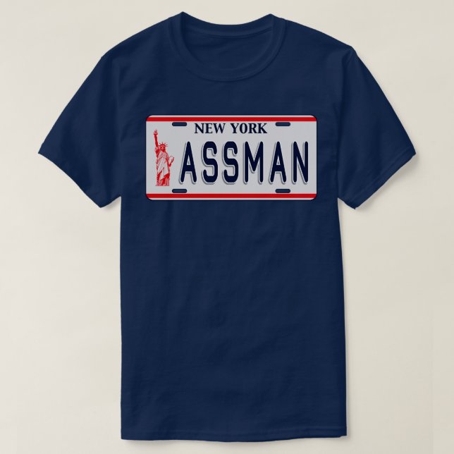 Assman License Plate T-Shirt (Design Front)