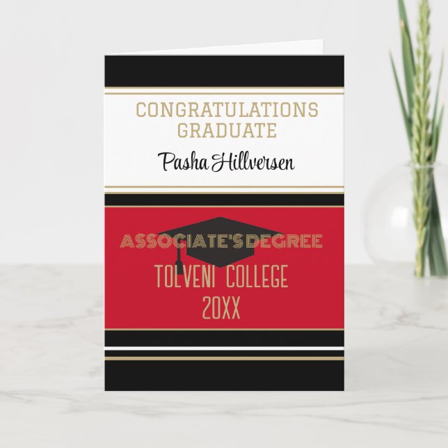 Associate Degree Graduation Card (Front)