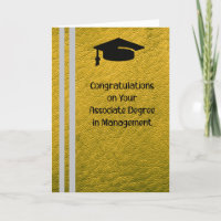Associate Degree in Management Faux Gold Card