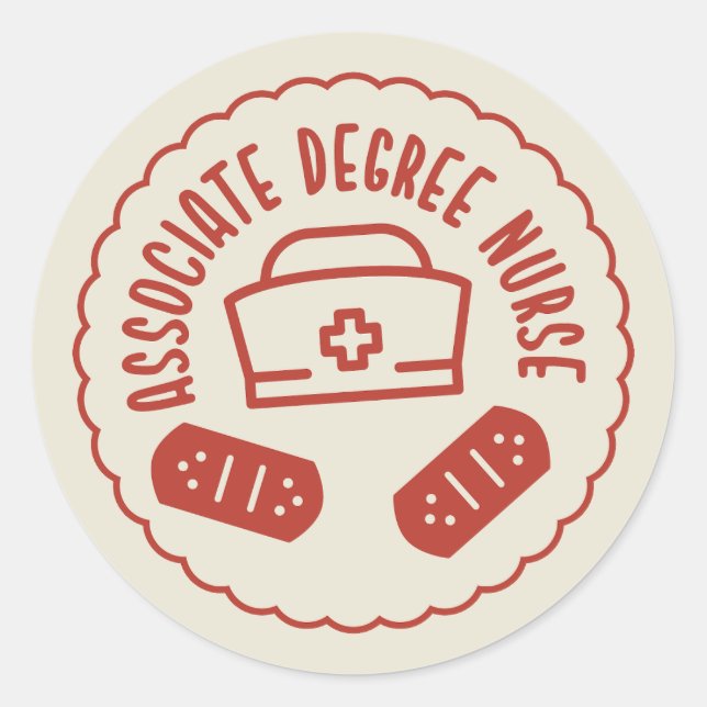 Associate Degree Nurse Classic Round Sticker (Front)