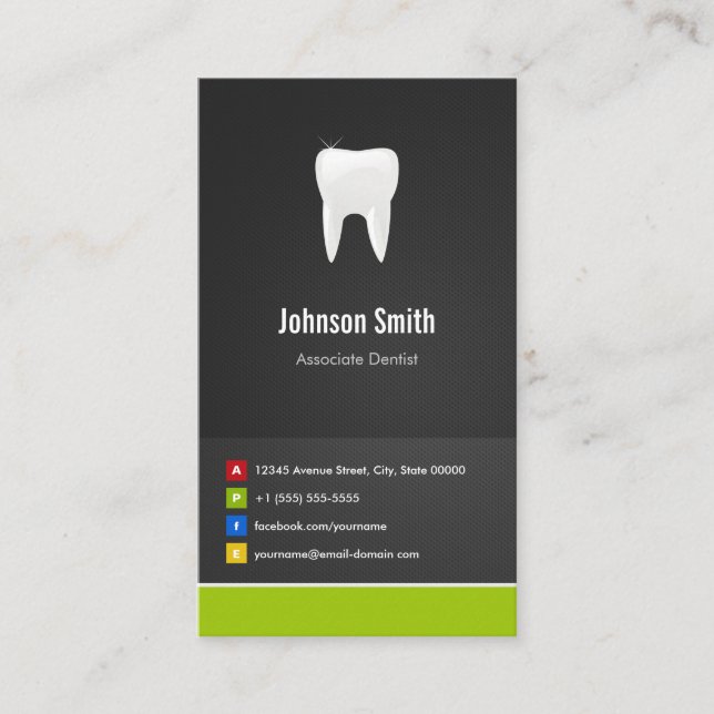 Associate Dentist - Dental Creative Innovative Business Card (Front)