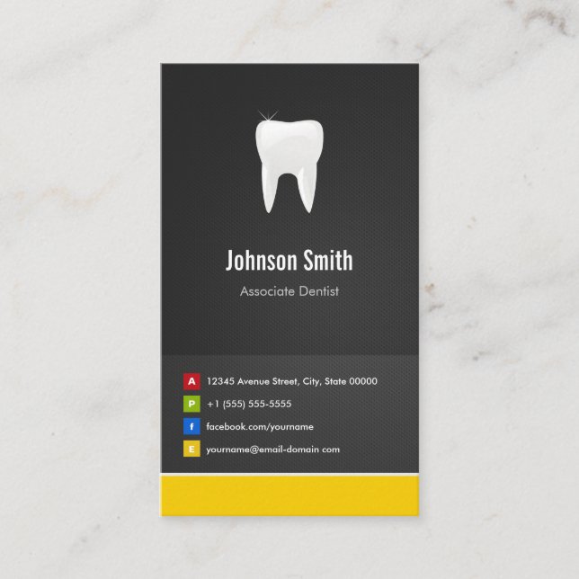 Associate Dentist - Dental Creative Innovative Business Card (Front)