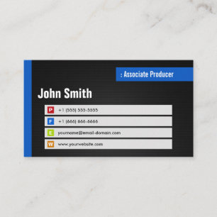 Associate Producer - Stylish Theme QR Code Business Card