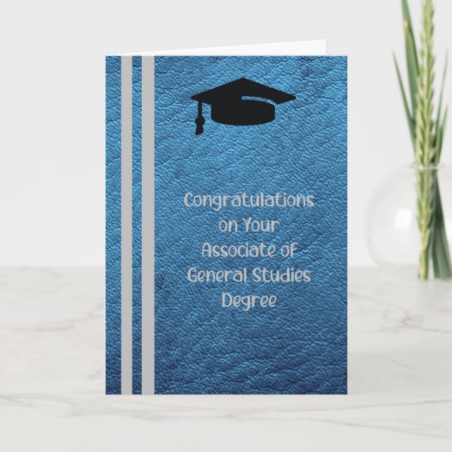 Associates Degree Card in General Studies Blue (Front)
