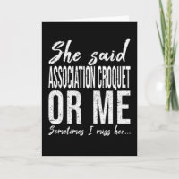 Association Croquet funny gift idea