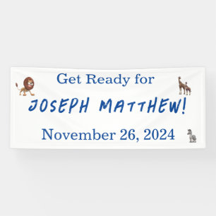 Assorted Animals Baby Shower Banner