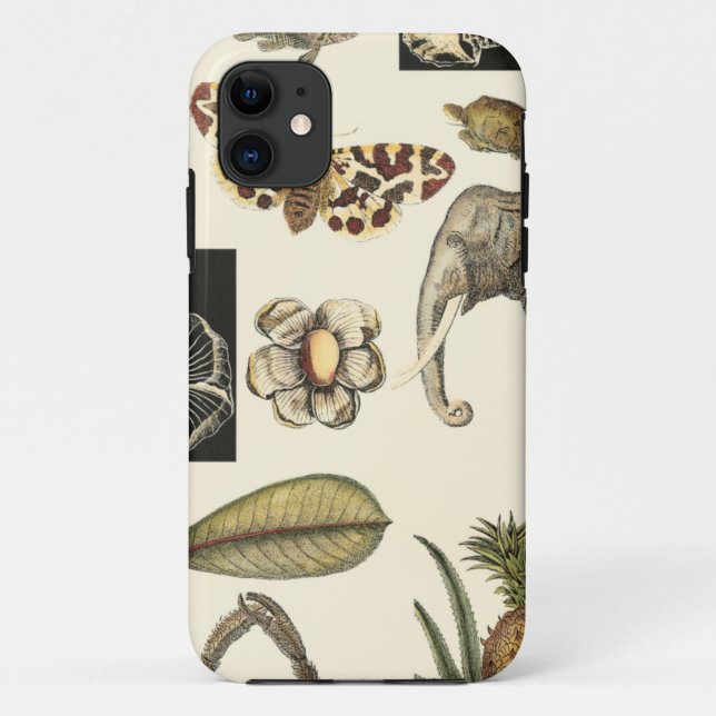 Assorted Animals Painted on Cream Background Case-Mate iPhone Case (Back)