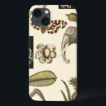 Assorted Animals Painted on Cream Background iPhone 13 Case<br><div class="desc">The wonders of nature are shown in this piece by Vision Studio. Creepy insects mix with an elephant,  butterfly and other assorted animals. If you love nature this is the print for you!</div>