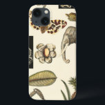 Assorted Animals Painted on Cream Background iPhone 13 Case<br><div class="desc">The wonders of nature are shown in this piece by Vision Studio. Creepy insects mix with an elephant,  butterfly and other assorted animals. If you love nature this is the print for you!</div>