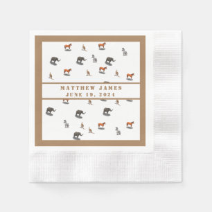 Assorted Animals Themed Baby Shower Napkin
