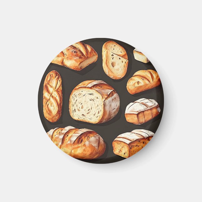 Assorted Artisan Bread Loaves Magnet (Front)