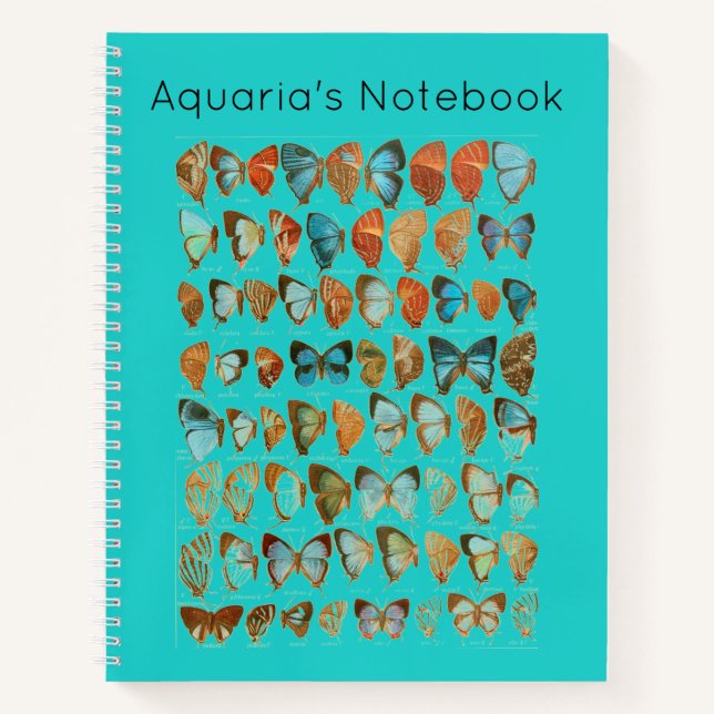 Assorted Butterfly Hardcover Spiral Sketchbook Notebook (Front)