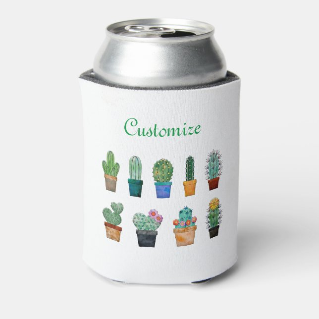 Assorted Cactus Plants Thunder_Cove Can Cooler (Can Back)