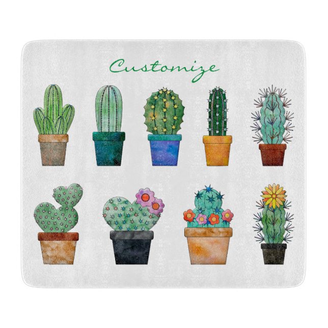 Assorted Cactus Plants Thunder_Cove Cutting Board (Front)