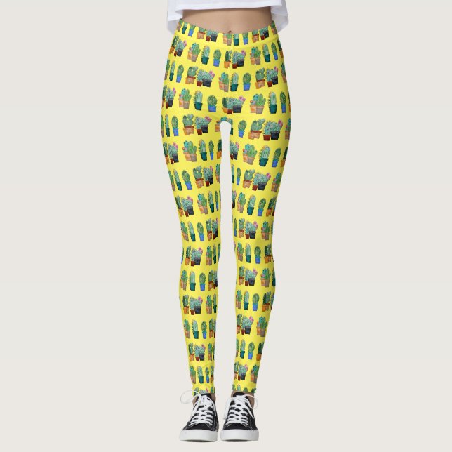 Assorted Cactus Plants Thunder_Cove Leggings (Front)