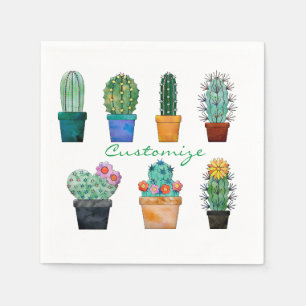 Assorted Cactus Plants Thunder_Cove Napkin